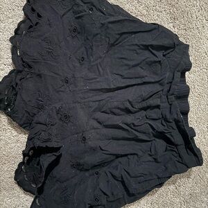 Disturbia Black Lace Trim Shorts